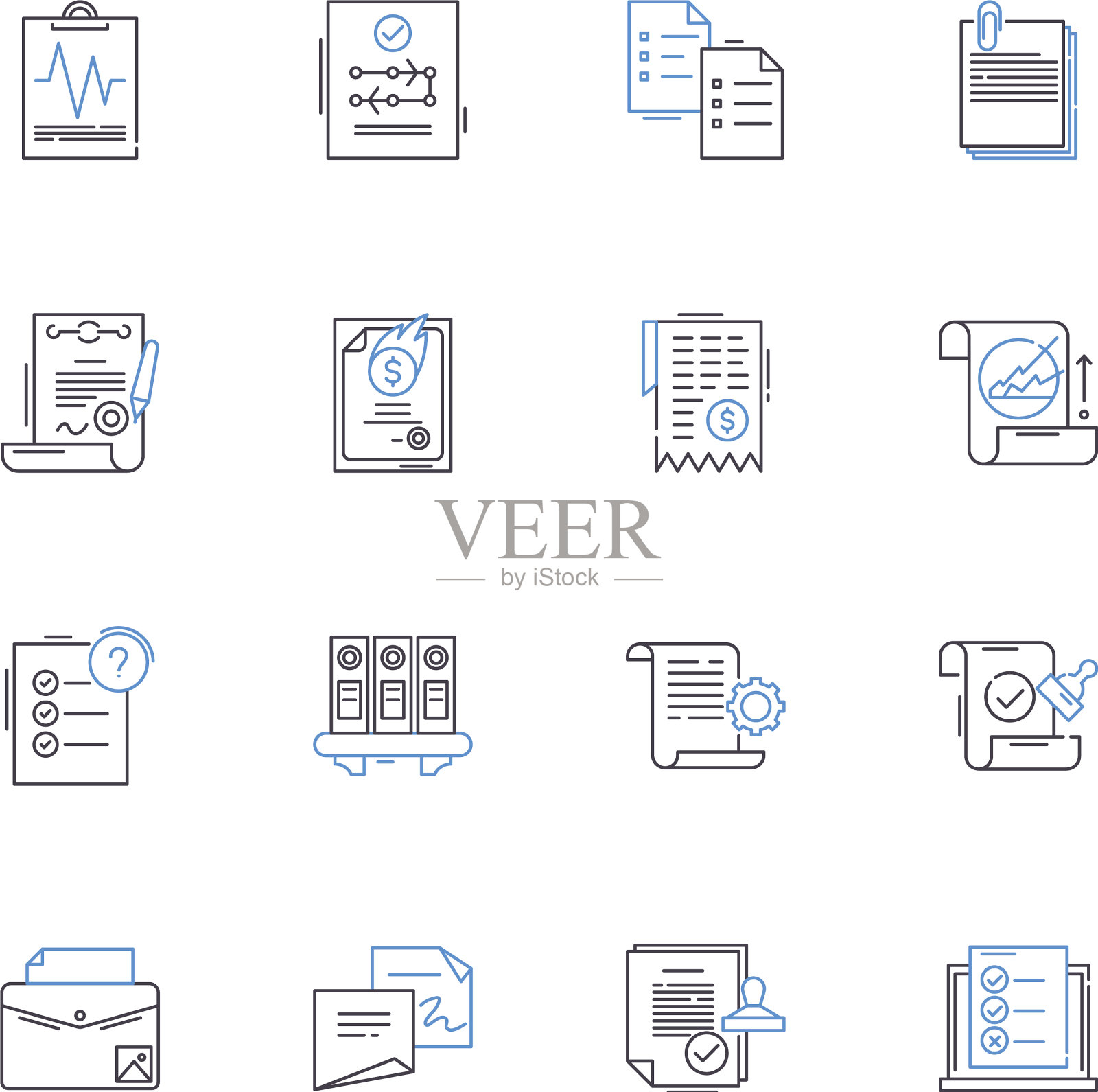 个人资料线图标收集生物个性图标素材