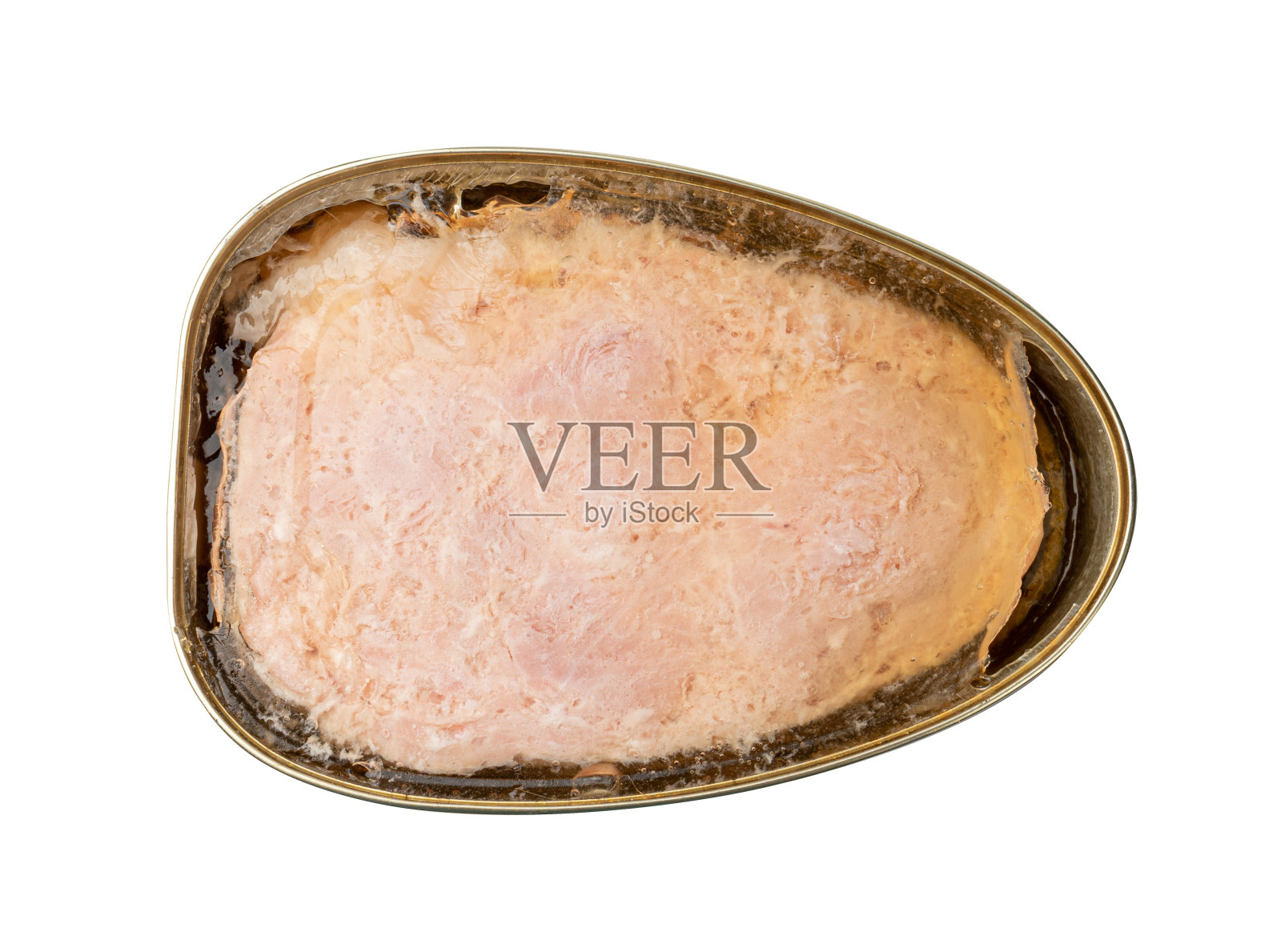 分离肉罐头，果冻保藏猪肉，罐头食品，火腿罐头照片摄影图片