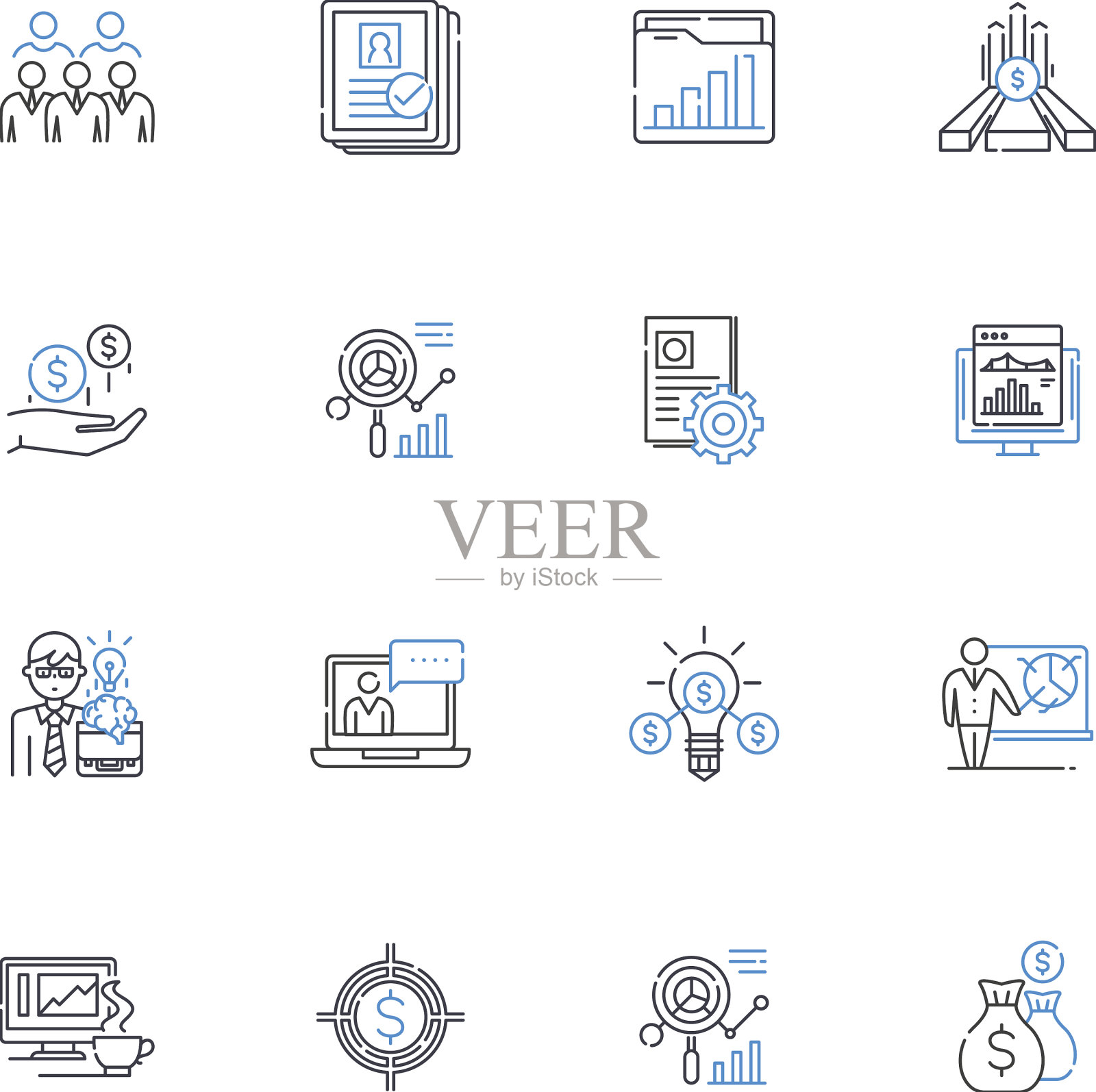 观察线图标收集手表图标素材