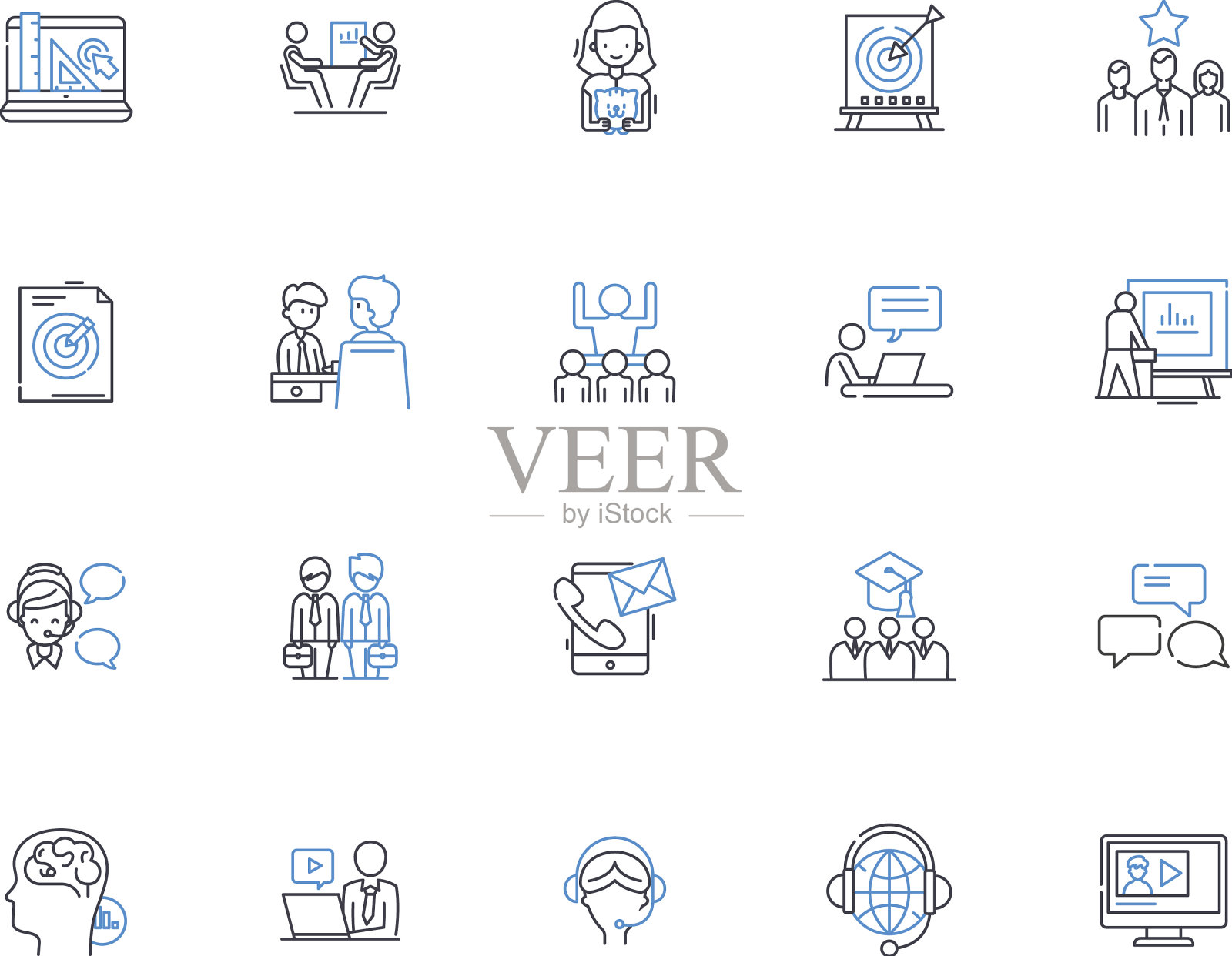 飞行业务线图标收集航空图标素材