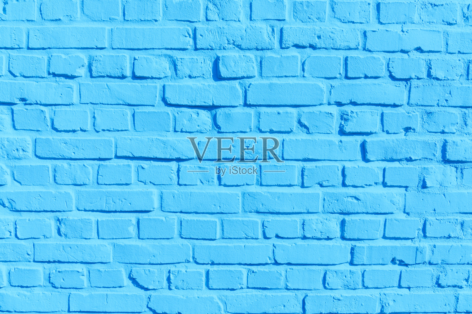 和谐的蓝色粉刷砖墙照片摄影图片
