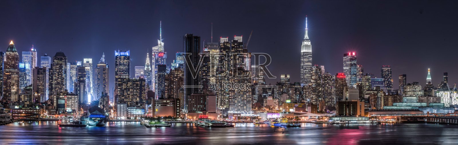纽约的夜景照片摄影图片