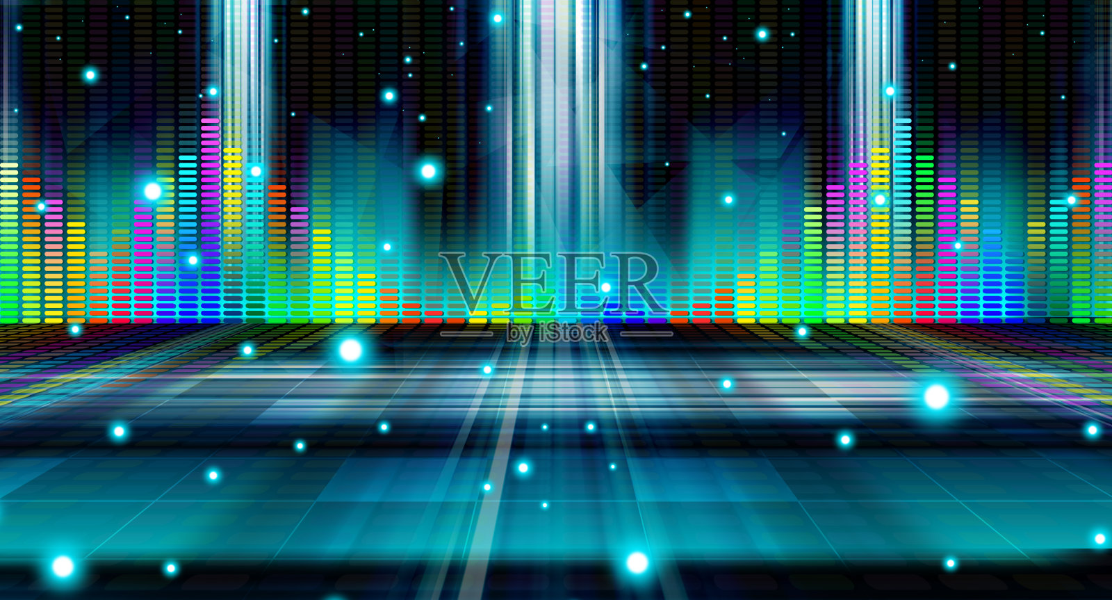 黑色背景上的音乐均衡器图形照片摄影图片