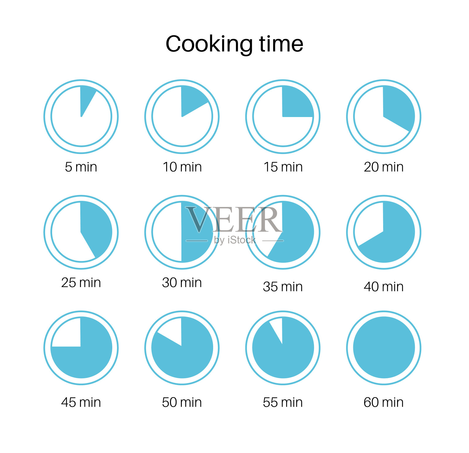 烹饪时间概念插画图片素材