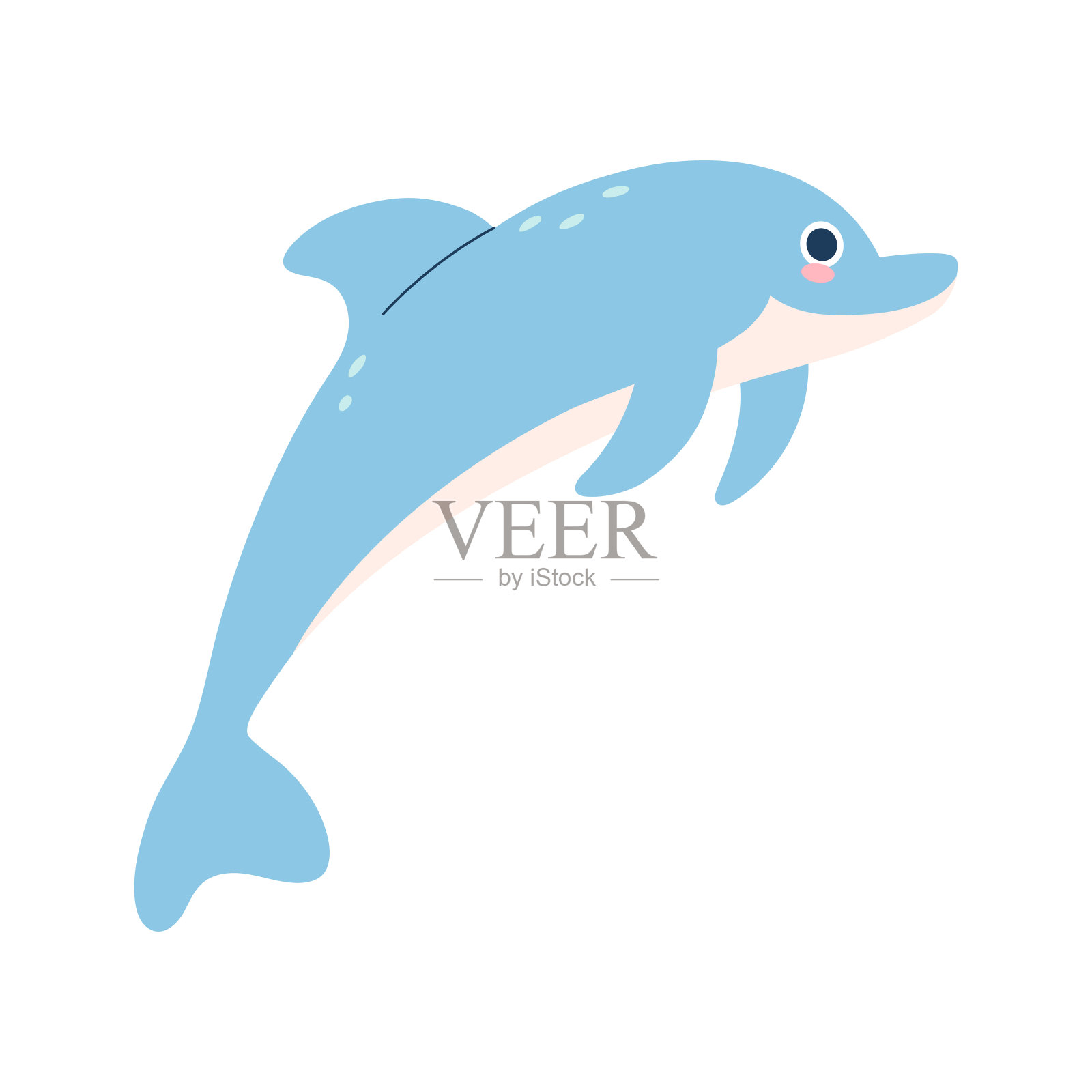 可爱的矢量海豚插画图片素材
