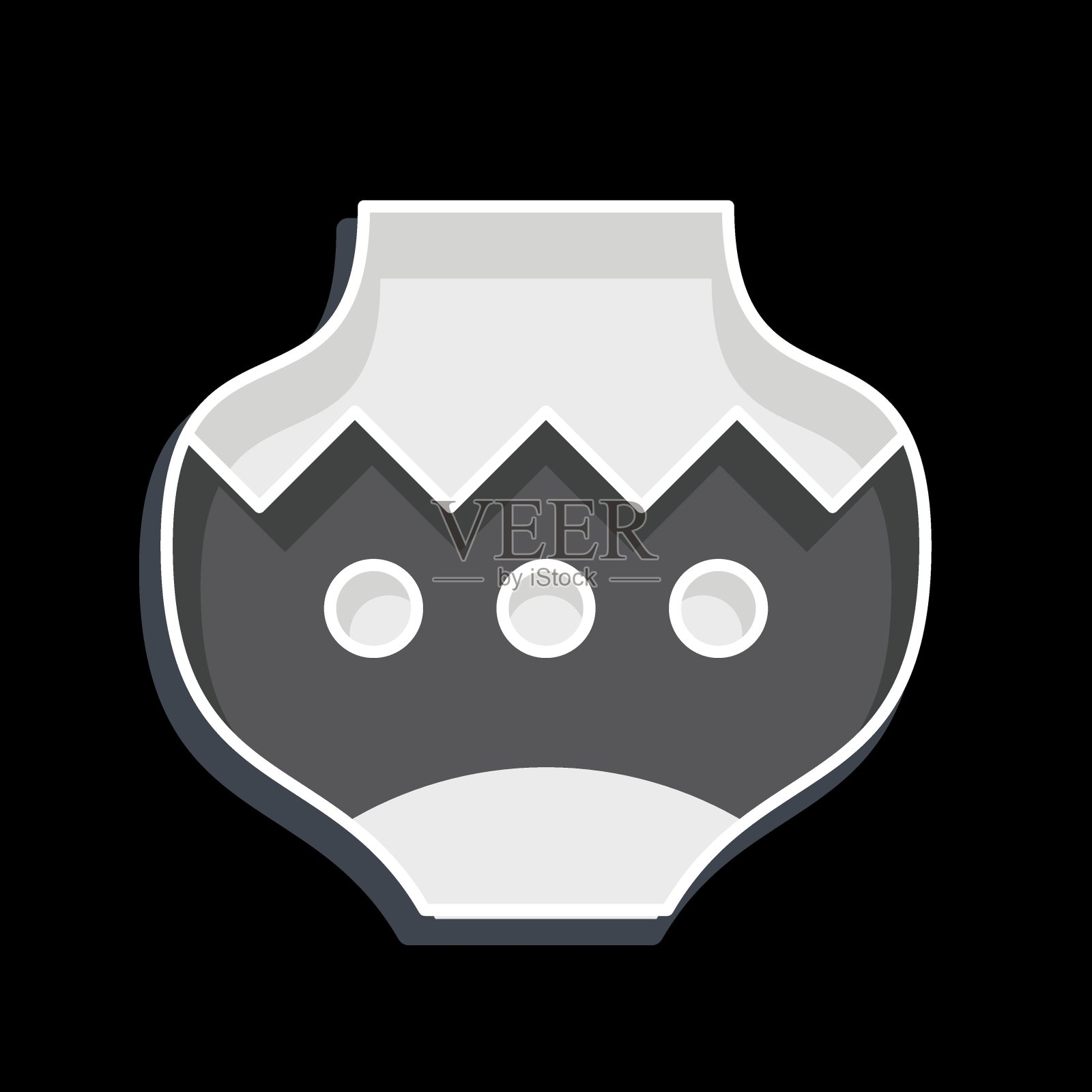 图标罐。与美国土著符号有关。光滑的风格。简单的设计可编辑插画图片素材