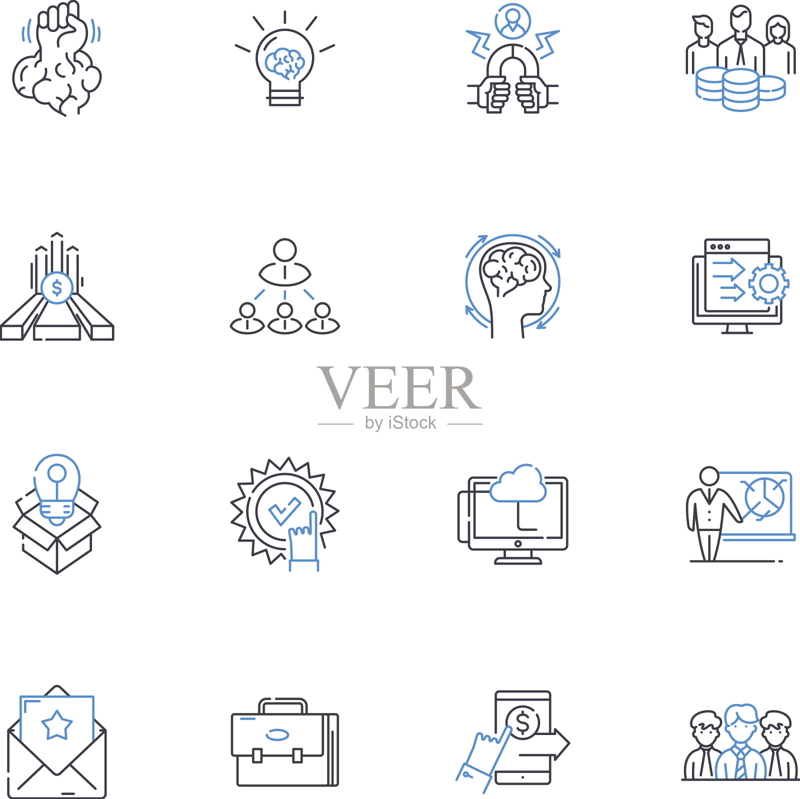 市场诊断线图标收集分析图标素材