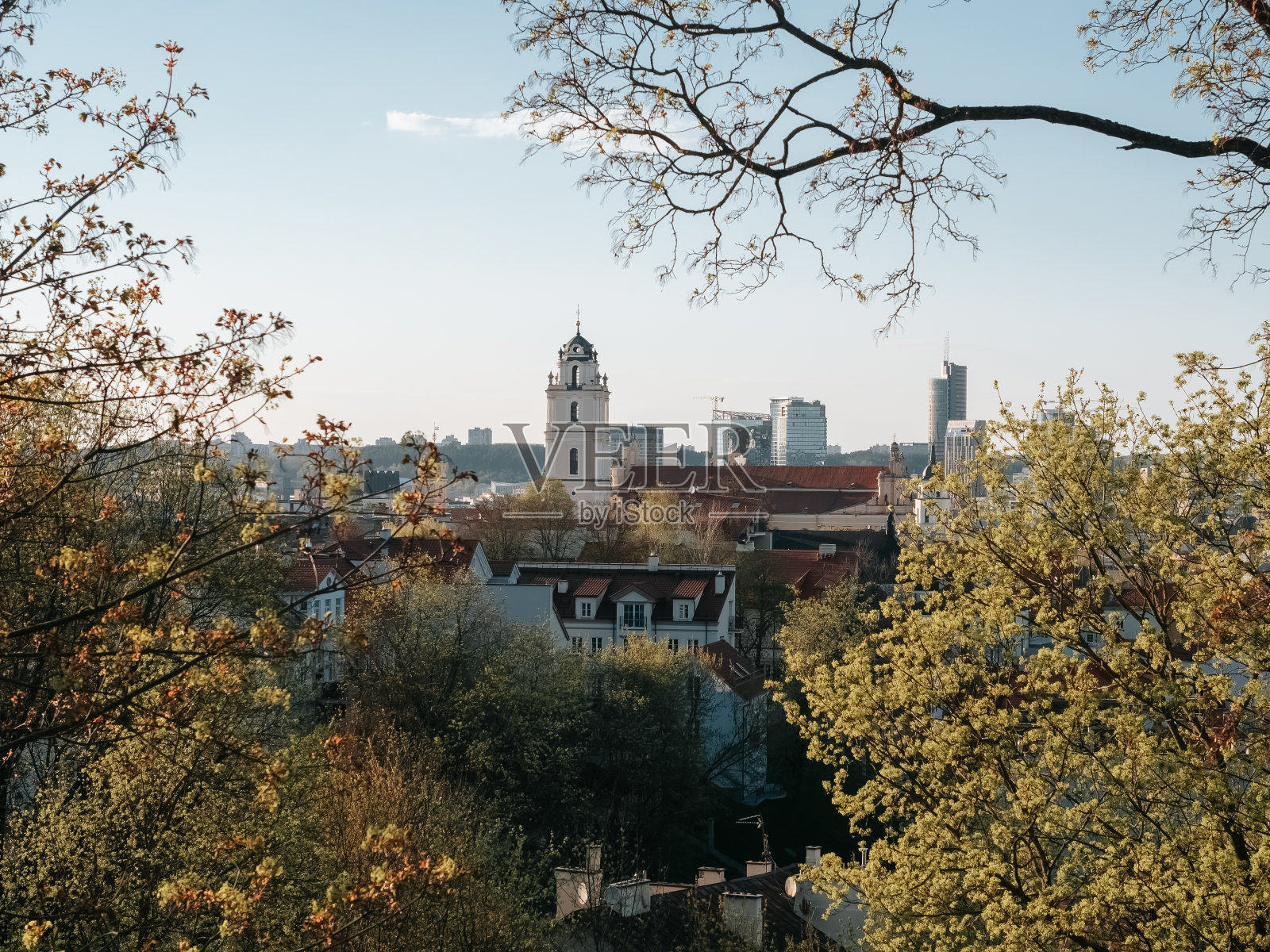 从Subacius全景视角看维尔纽斯照片摄影图片