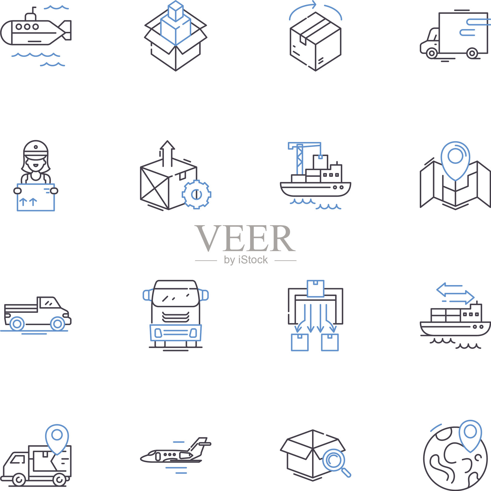 导入线路图标收集规则图标素材