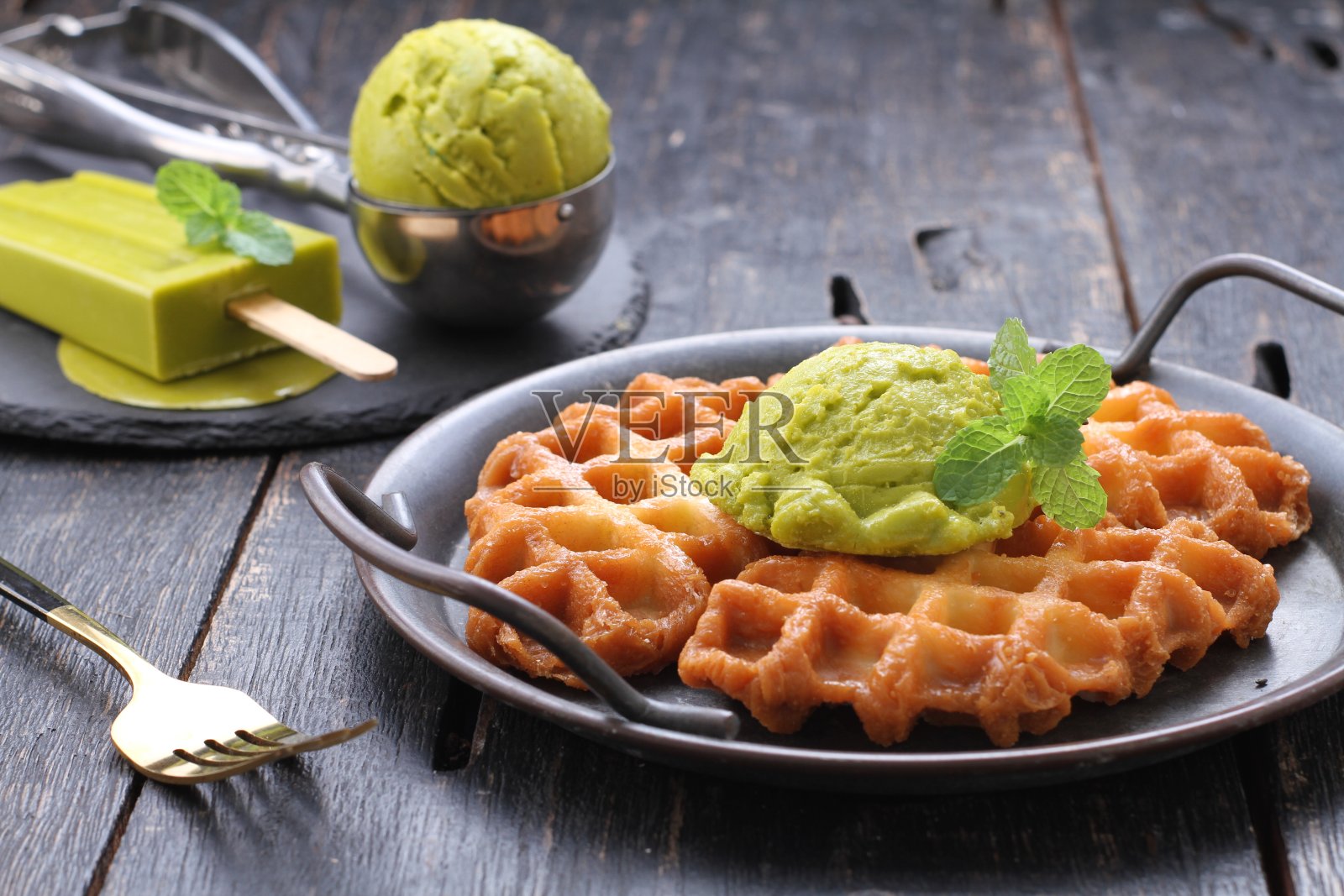 华夫格照片摄影图片