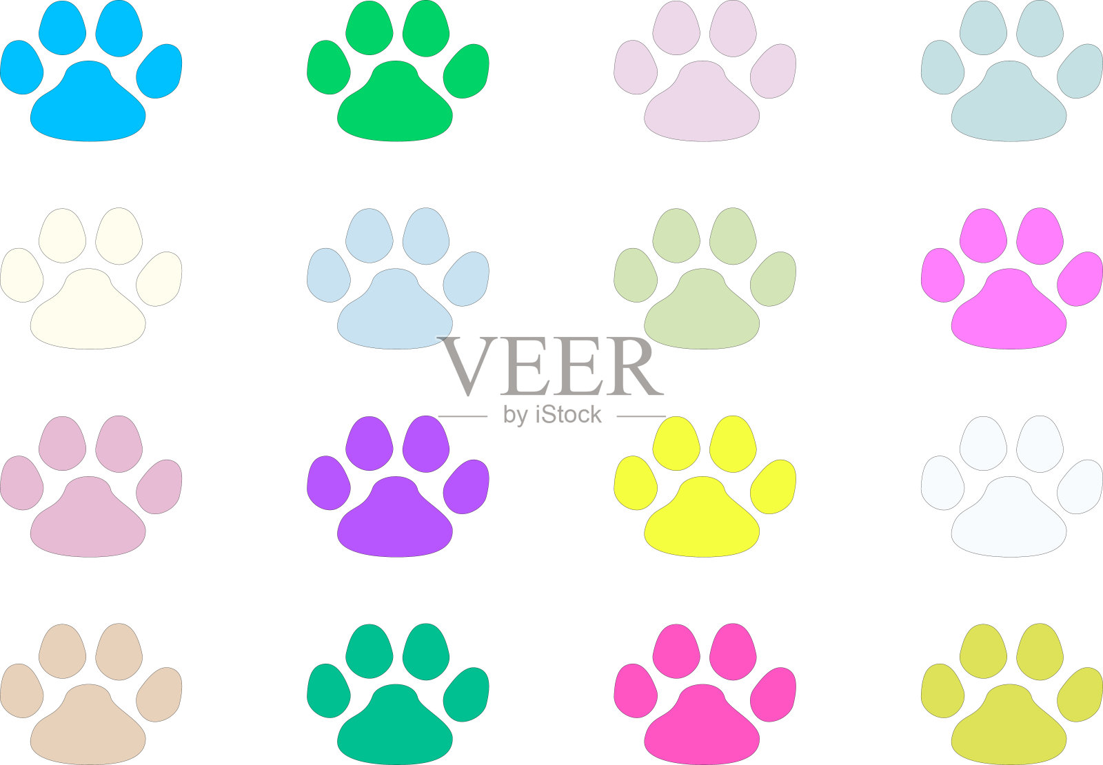 动物的爪子插画图片素材