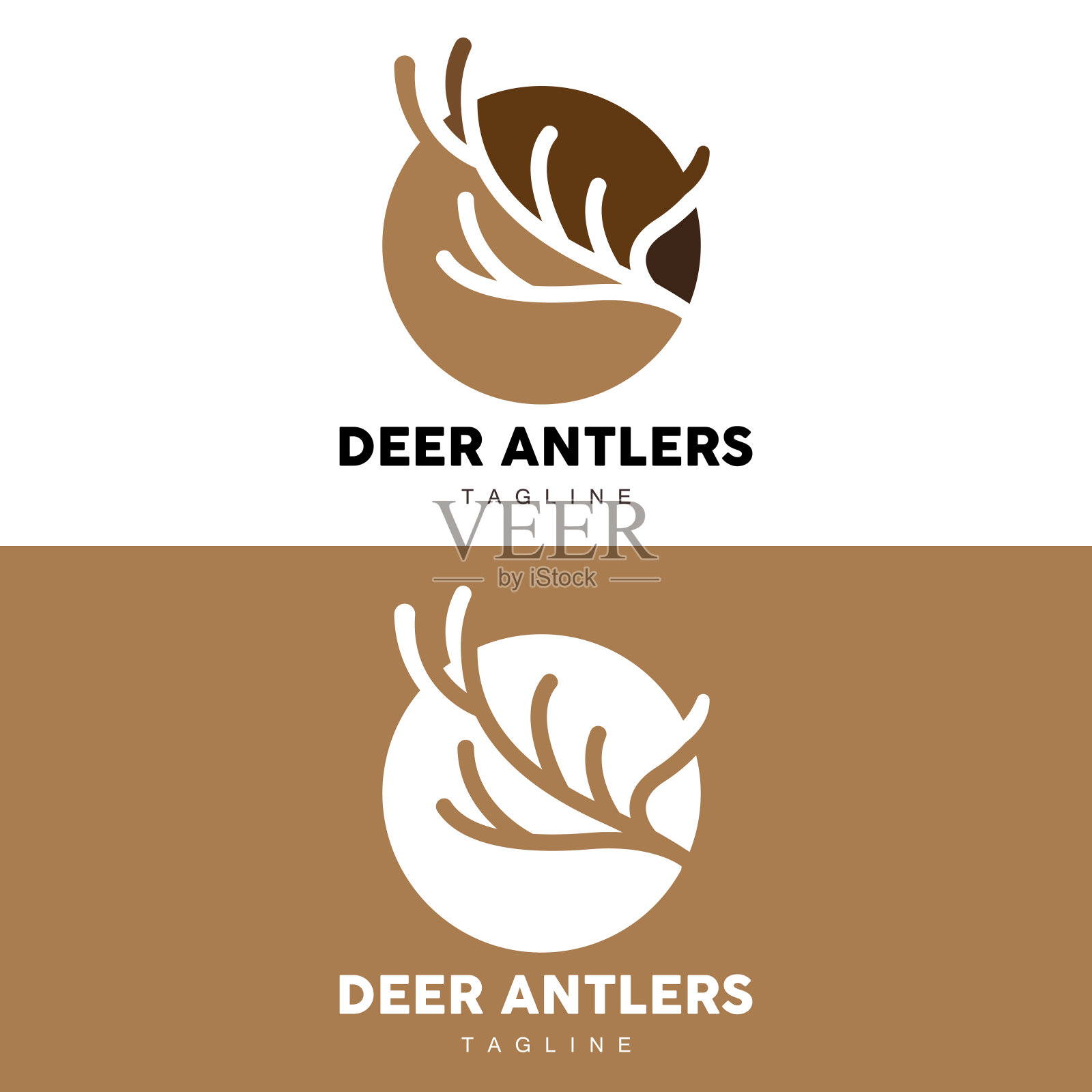 鹿角标志，动物矢量，极简主义的简单设计，插图符号图标插画图片素材