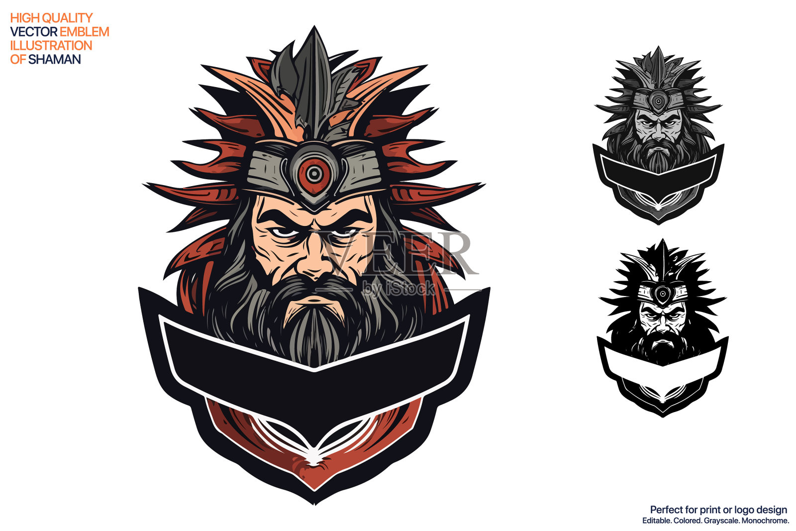 印度首席吉祥物电子竞技会徽标志设计插画图片素材