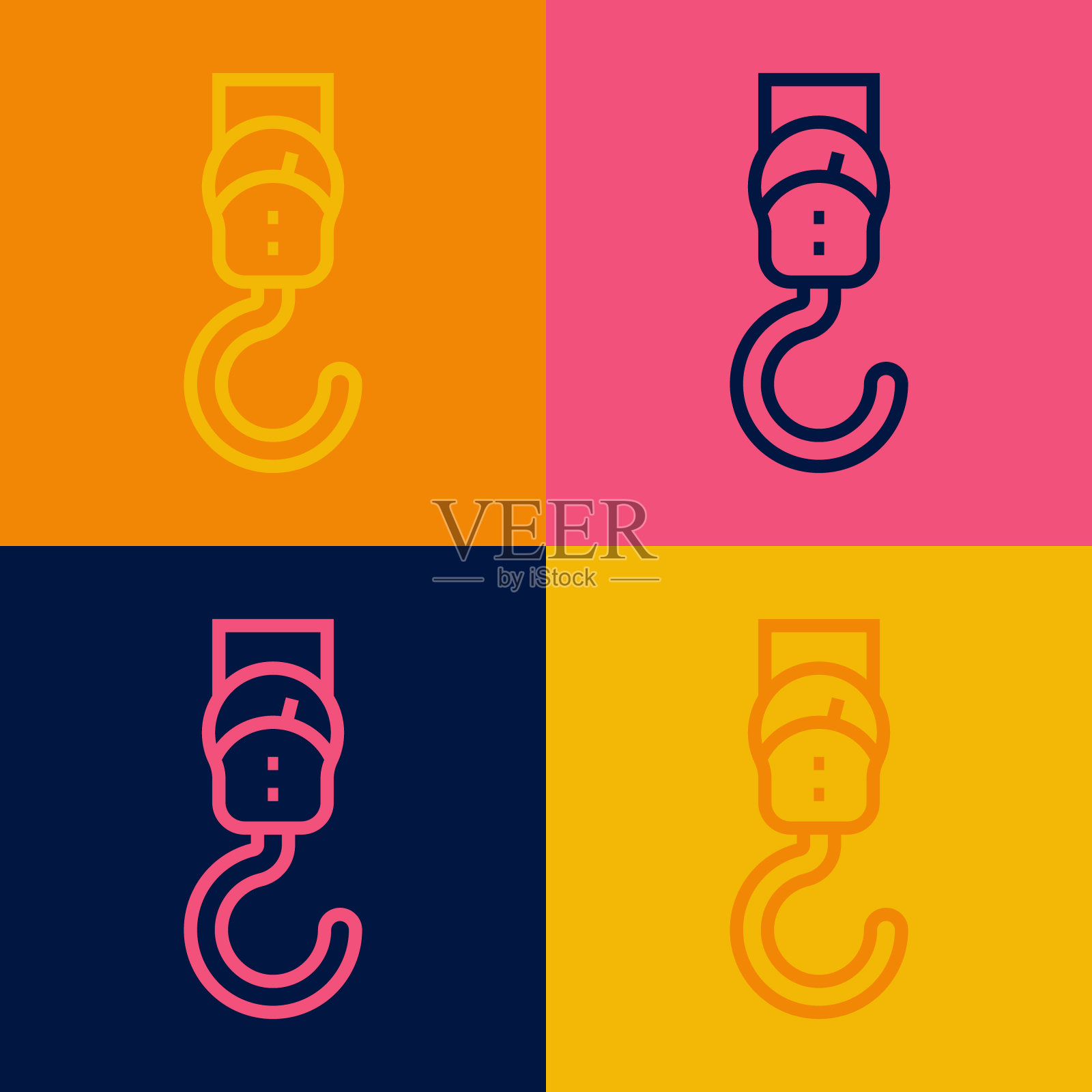 波普艺术线春天规模图标孤立的颜色背景。称量用的天平。重量的测定。向量图标素材