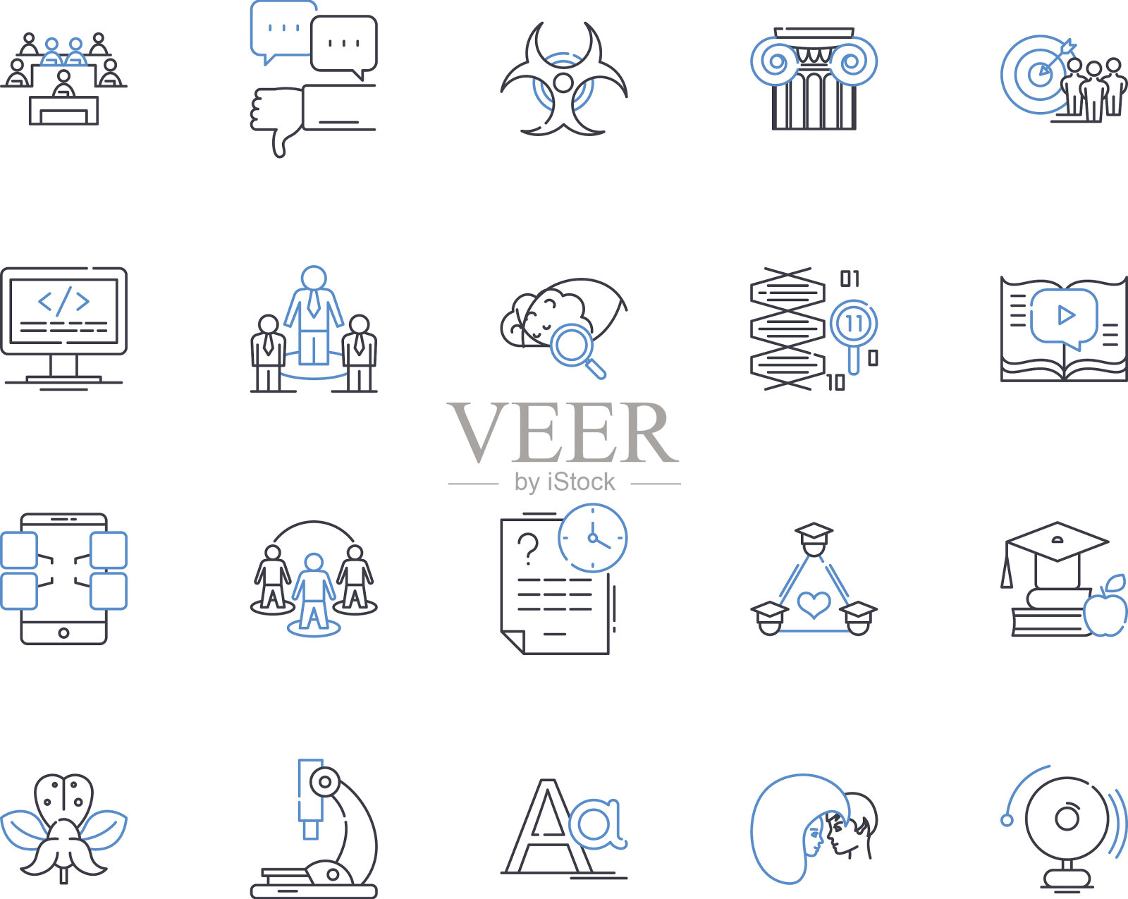 辅导学习者行图标收集图标素材