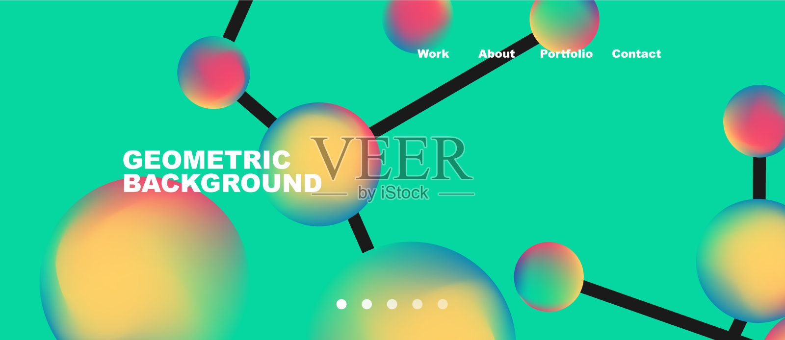 线点连接几何抽象插画图片素材