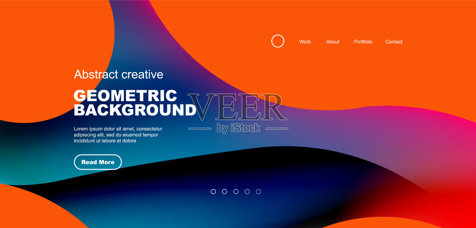 液体的颜色与流动的圆形抽象插画图片素材