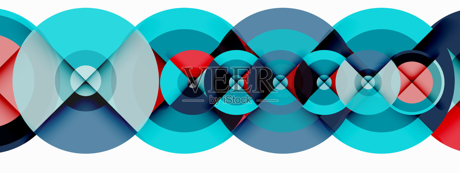 圆形新潮的最小几何抽象插画图片素材