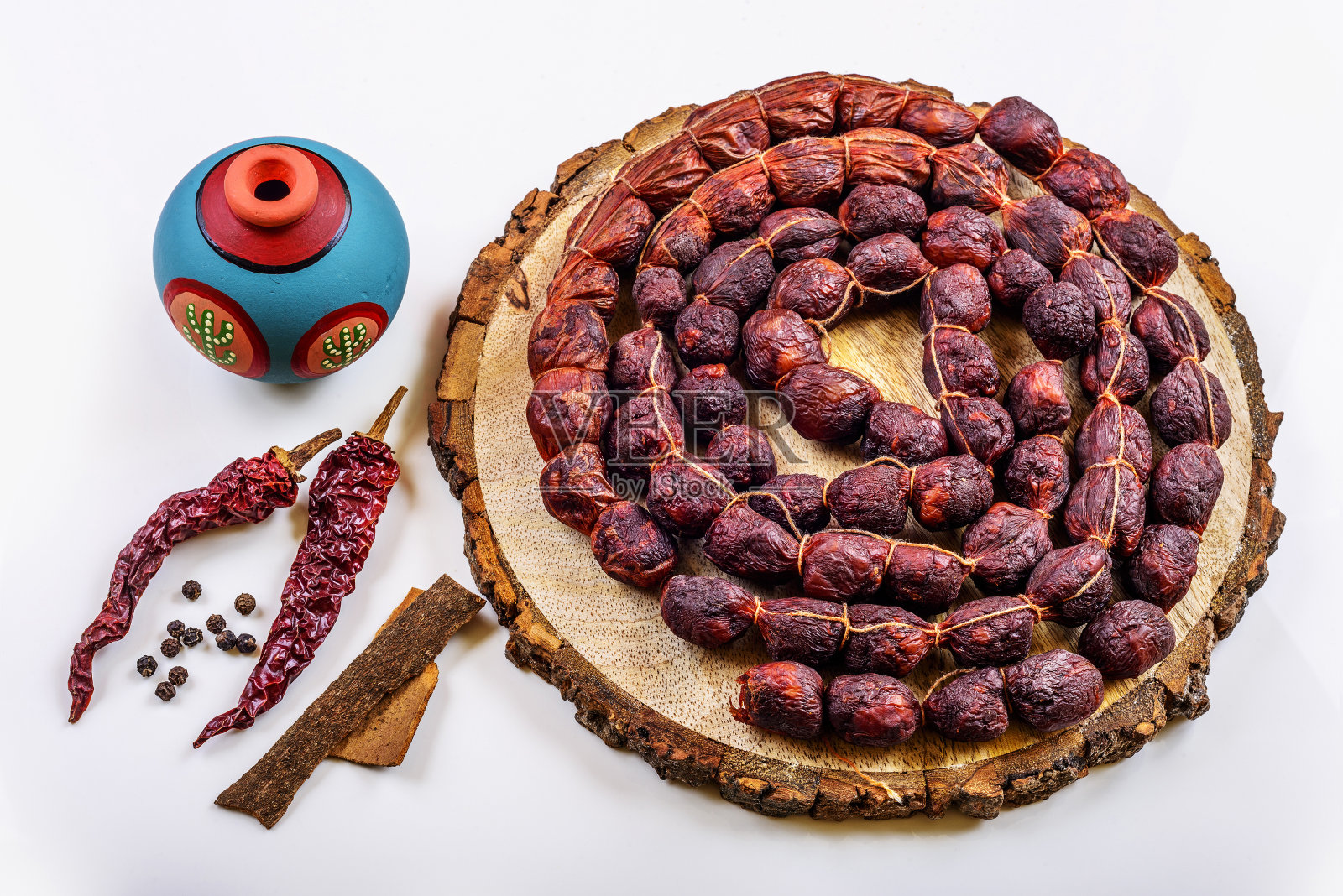 辣味多汁果阿猪肉香肠照片摄影图片