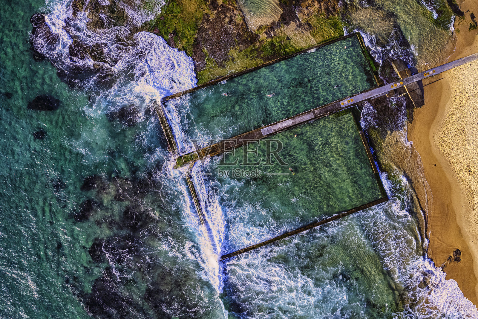 澳大利亚东海岸的海洋泳池照片摄影图片