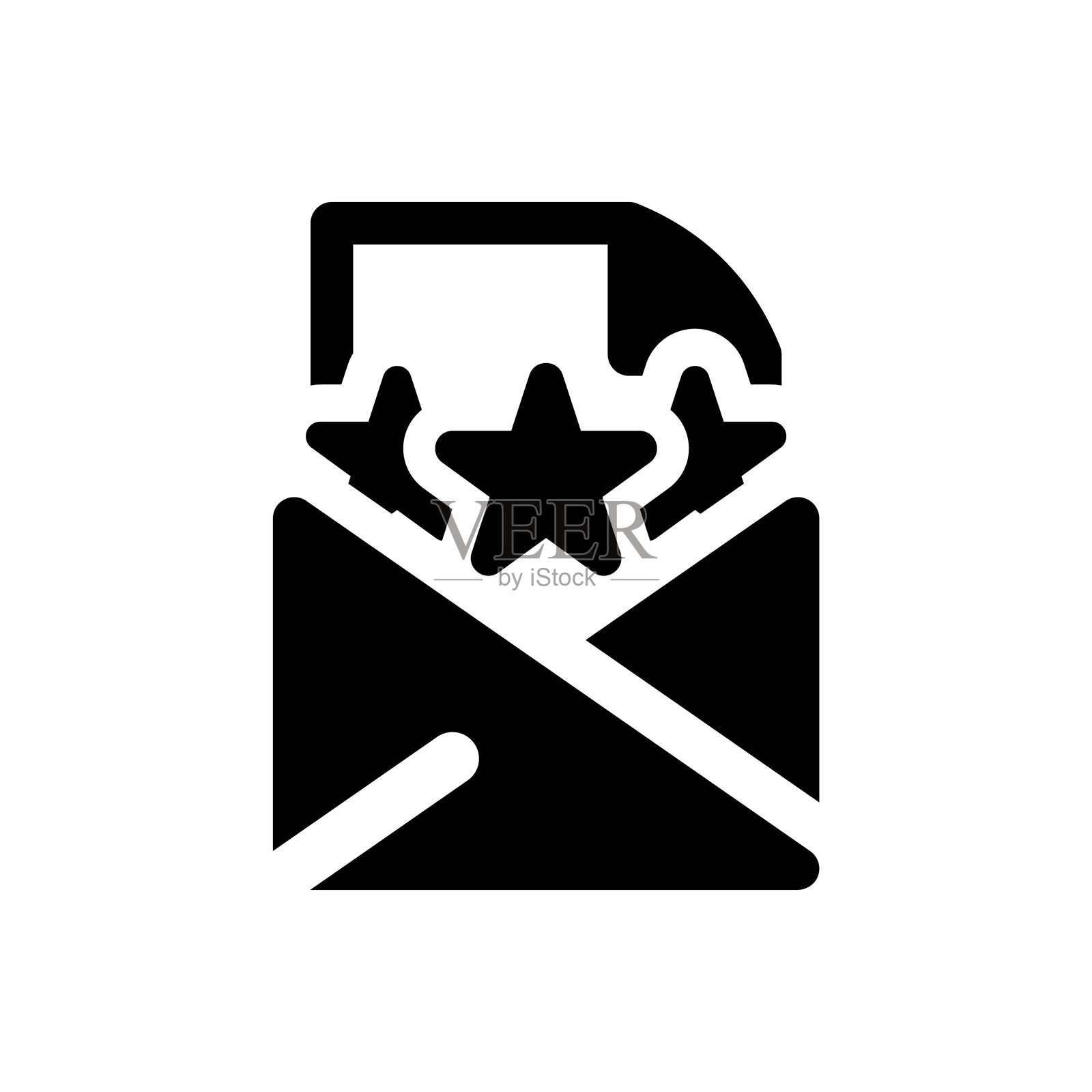 电子邮件或圣诞明信片平面设计插画图片素材