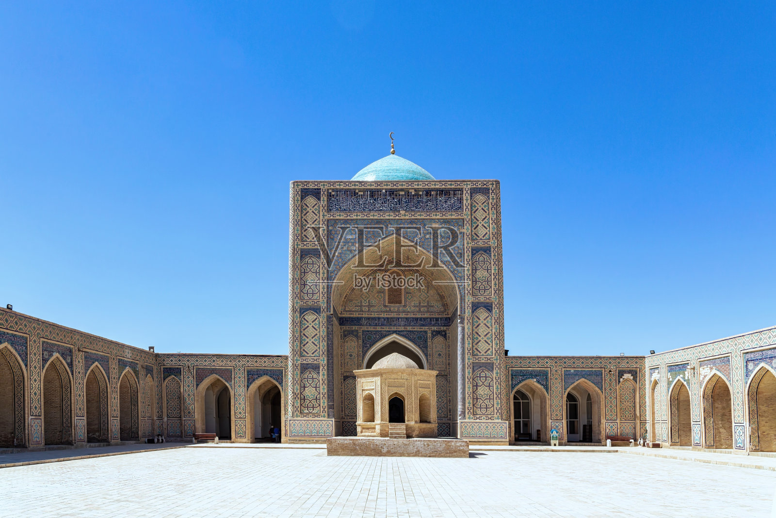 认为清真寺。布哈拉，联合国教科文组织世界遗产。乌兹别克斯坦照片摄影图片