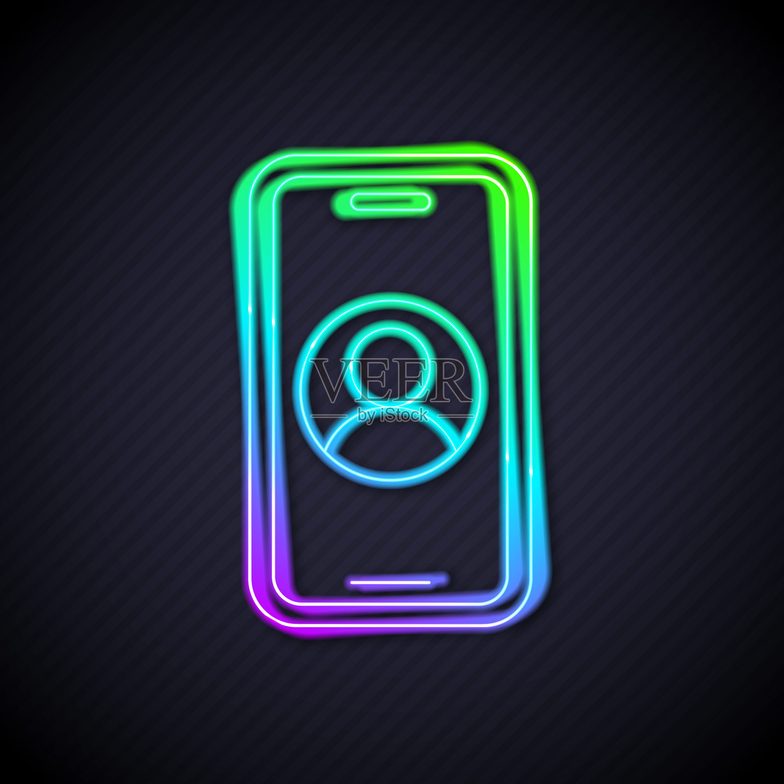 发光的霓虹线电话24小时支持图标孤立的黑色背景。全天候客户支持呼叫中心。全职呼叫服务。向量图标素材