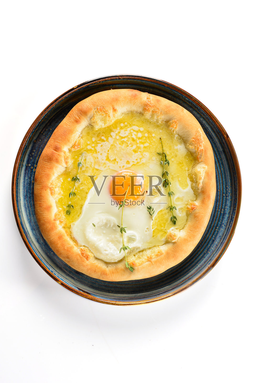 传统的黑海风格圆形奶酪皮塔饼照片摄影图片