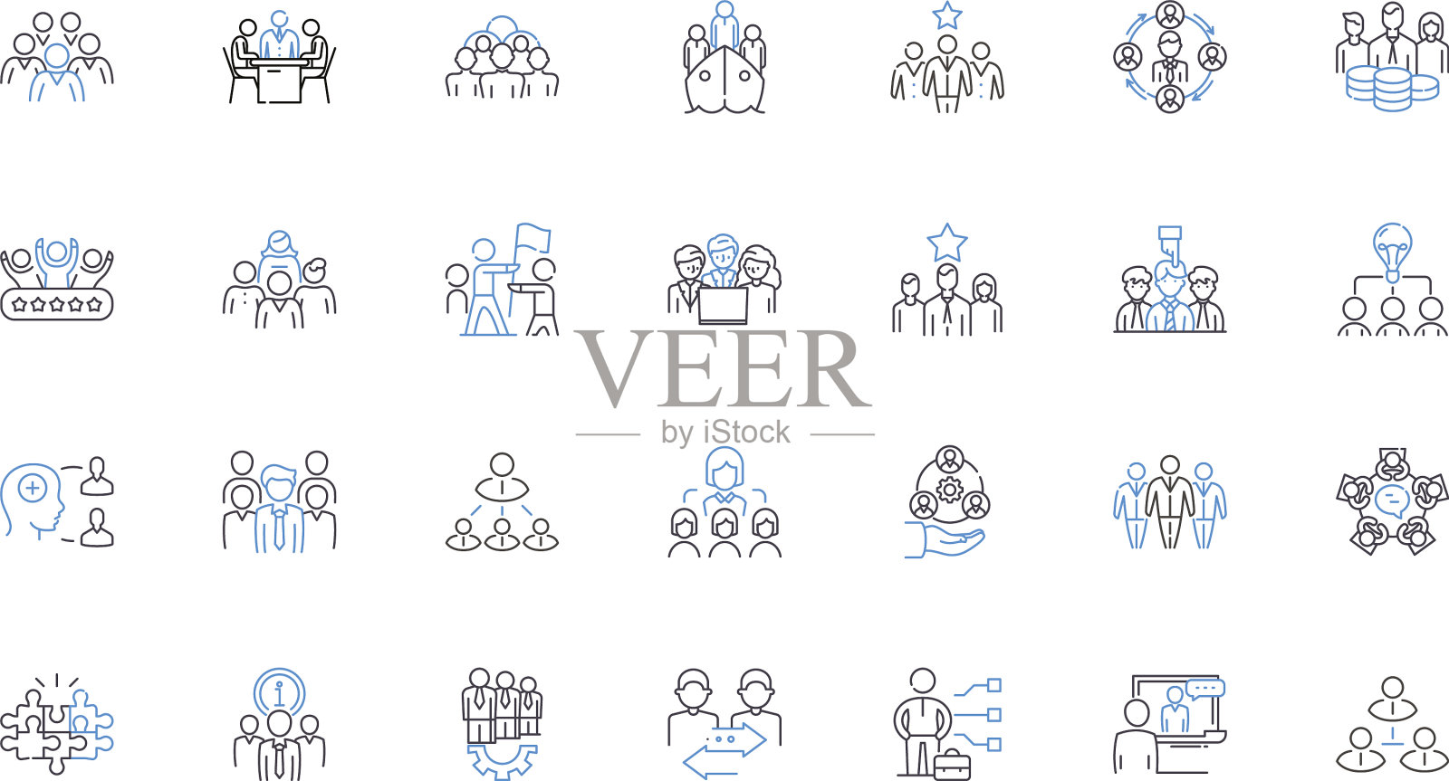 公司线条图标收藏新颖图标素材