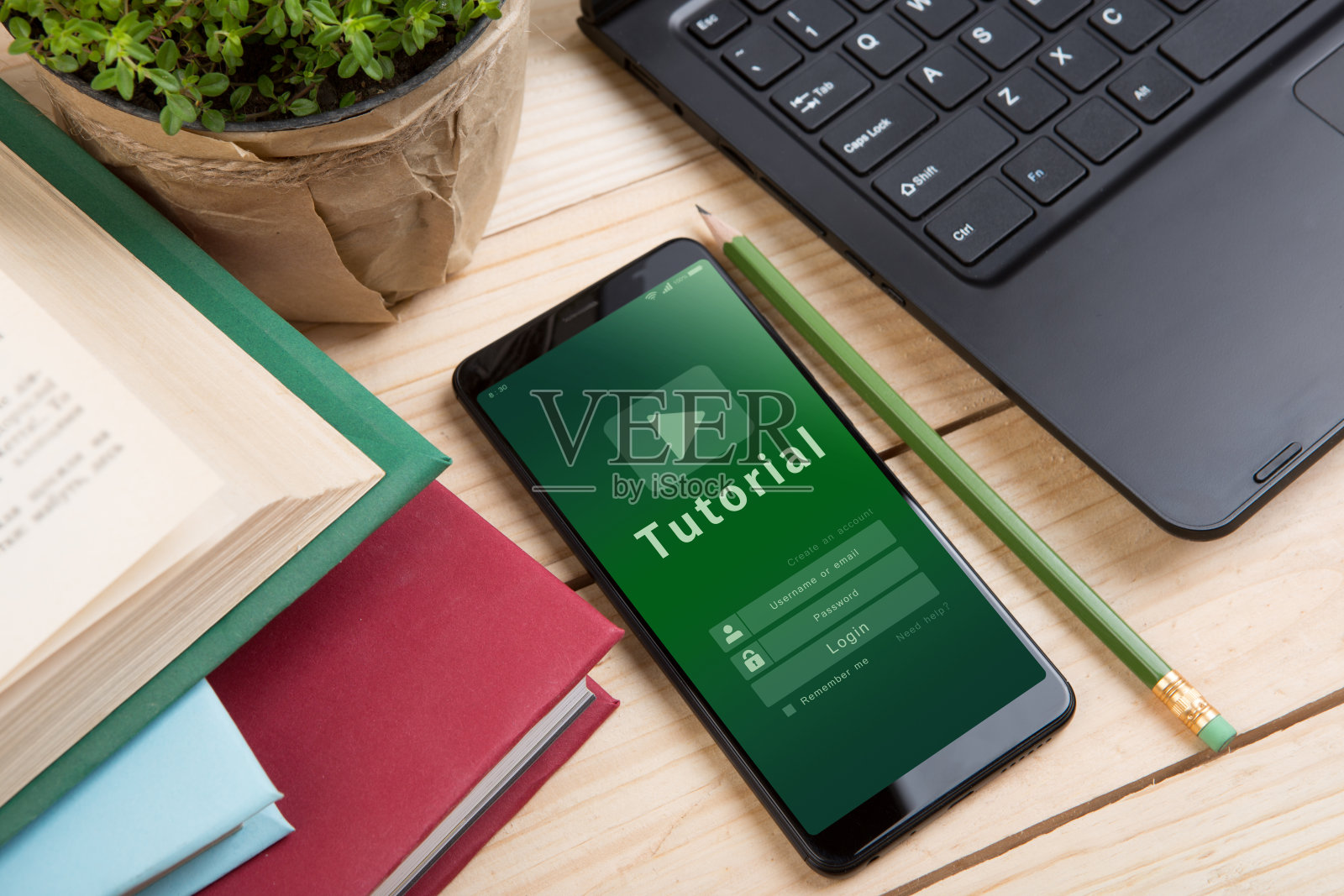 电子学习概念，在线教程登录或注册界面设计照片摄影图片