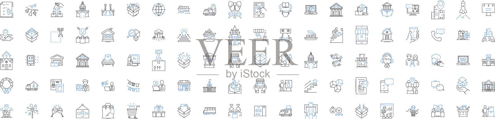 地铁公交线路图标集合图标素材