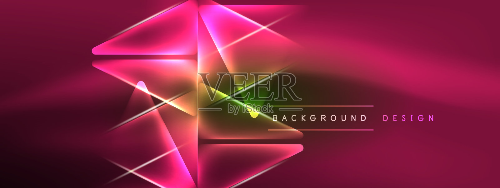 充满活力的几何霓虹灯闪亮线背景插画图片素材