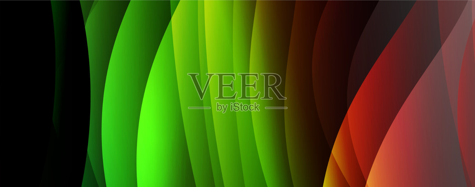 具有动态波浪线的流体颜色梯度插画图片素材