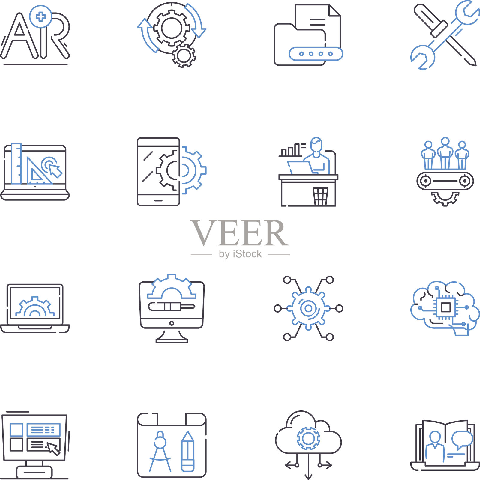 梦幻线条图标收藏图标素材