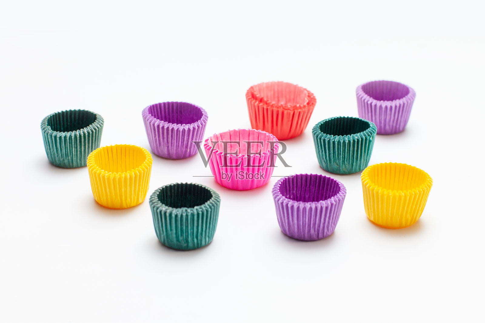 五颜六色的纸杯蛋糕烤杯照片摄影图片
