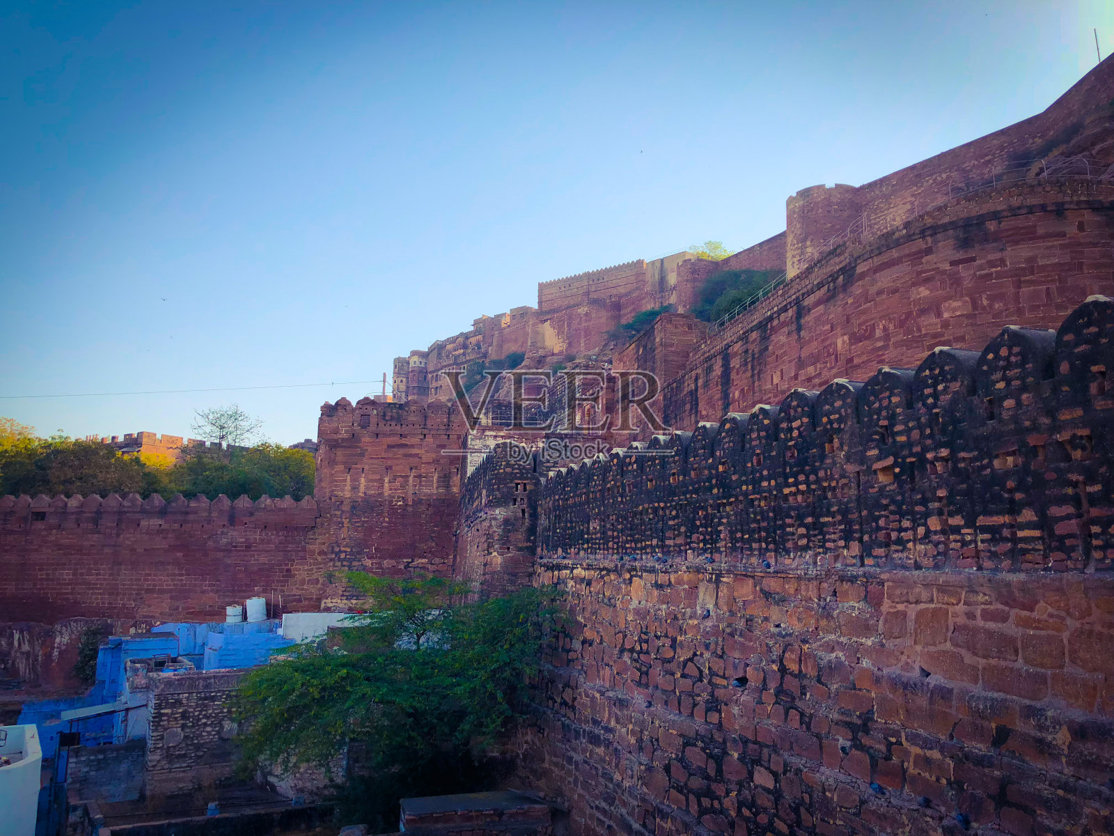 焦特布尔，印度的蓝色城市(拉贾斯坦邦)照片摄影图片