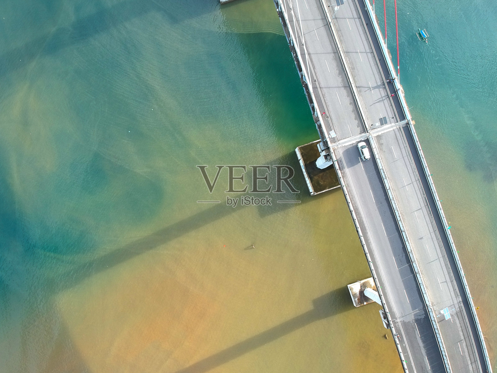 桥的鸟瞰图照片摄影图片