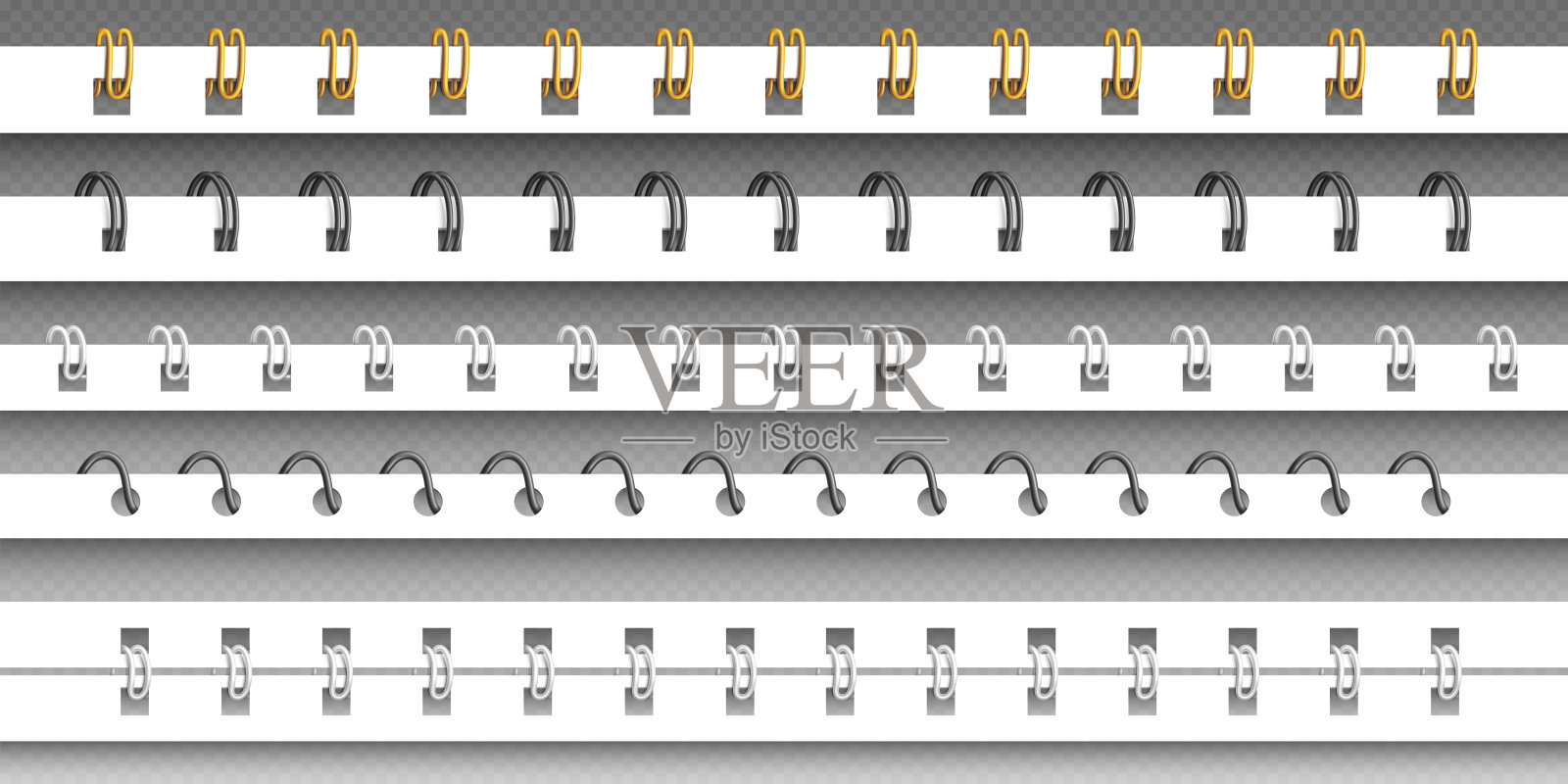 现实的螺旋笔记本活页夹矢量模型插画图片素材