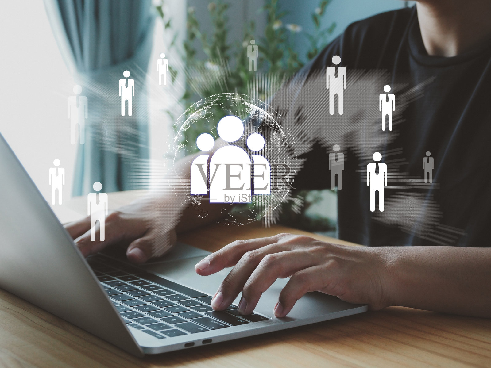 客户关系管理、营销、客户服务采用全球网络技术。照片摄影图片