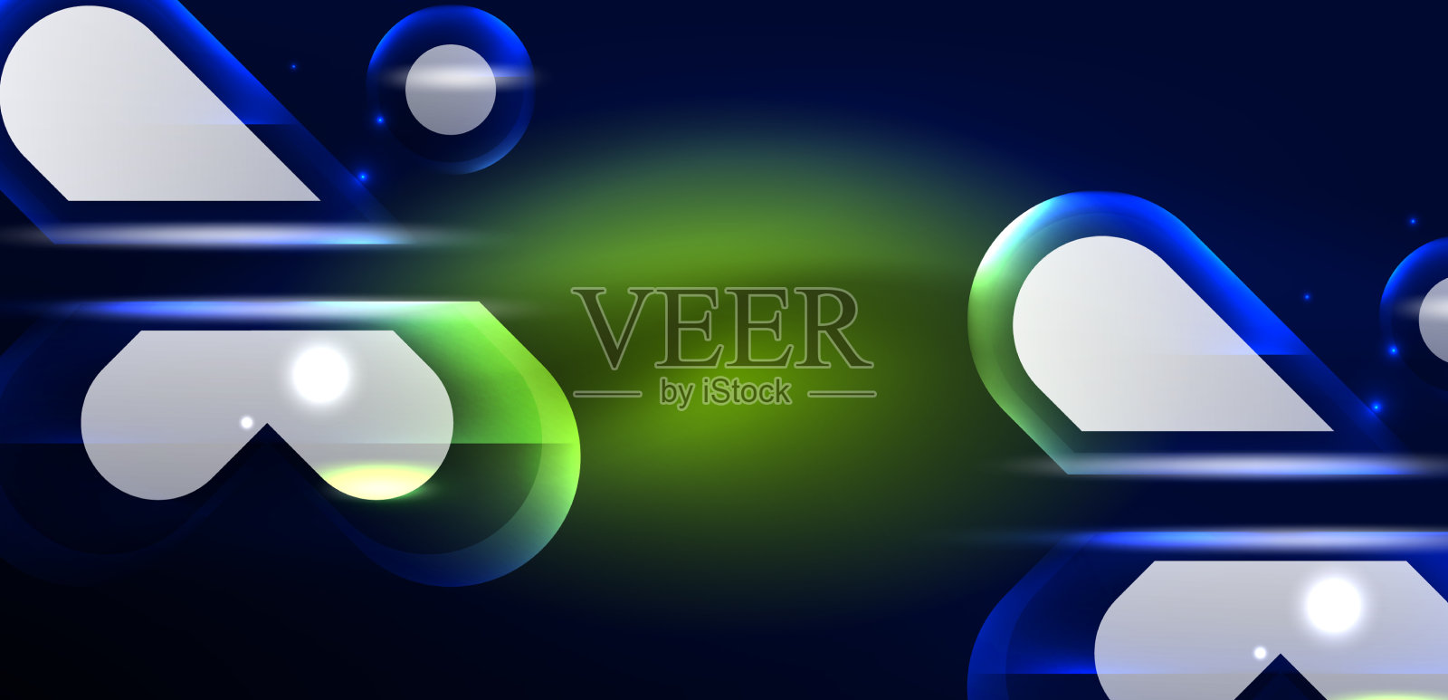 抽象背景发光霓虹灯几何插画图片素材