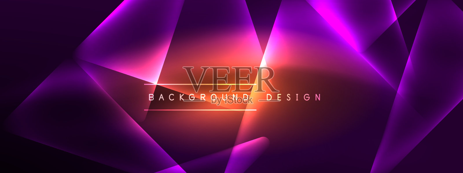 霓虹灯黑客几何背景虚拟插画图片素材