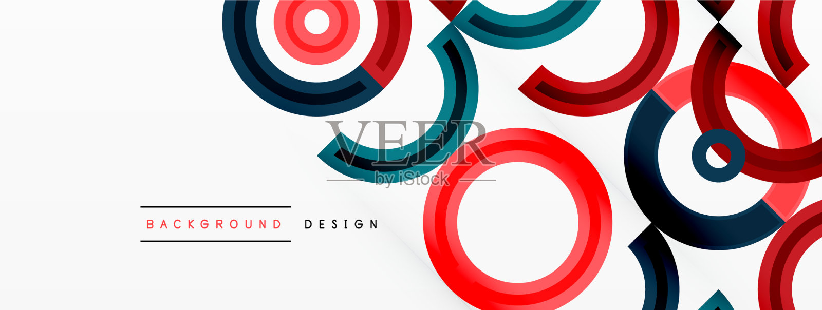 彩色的圆形抽象背景，充满活力插画图片素材