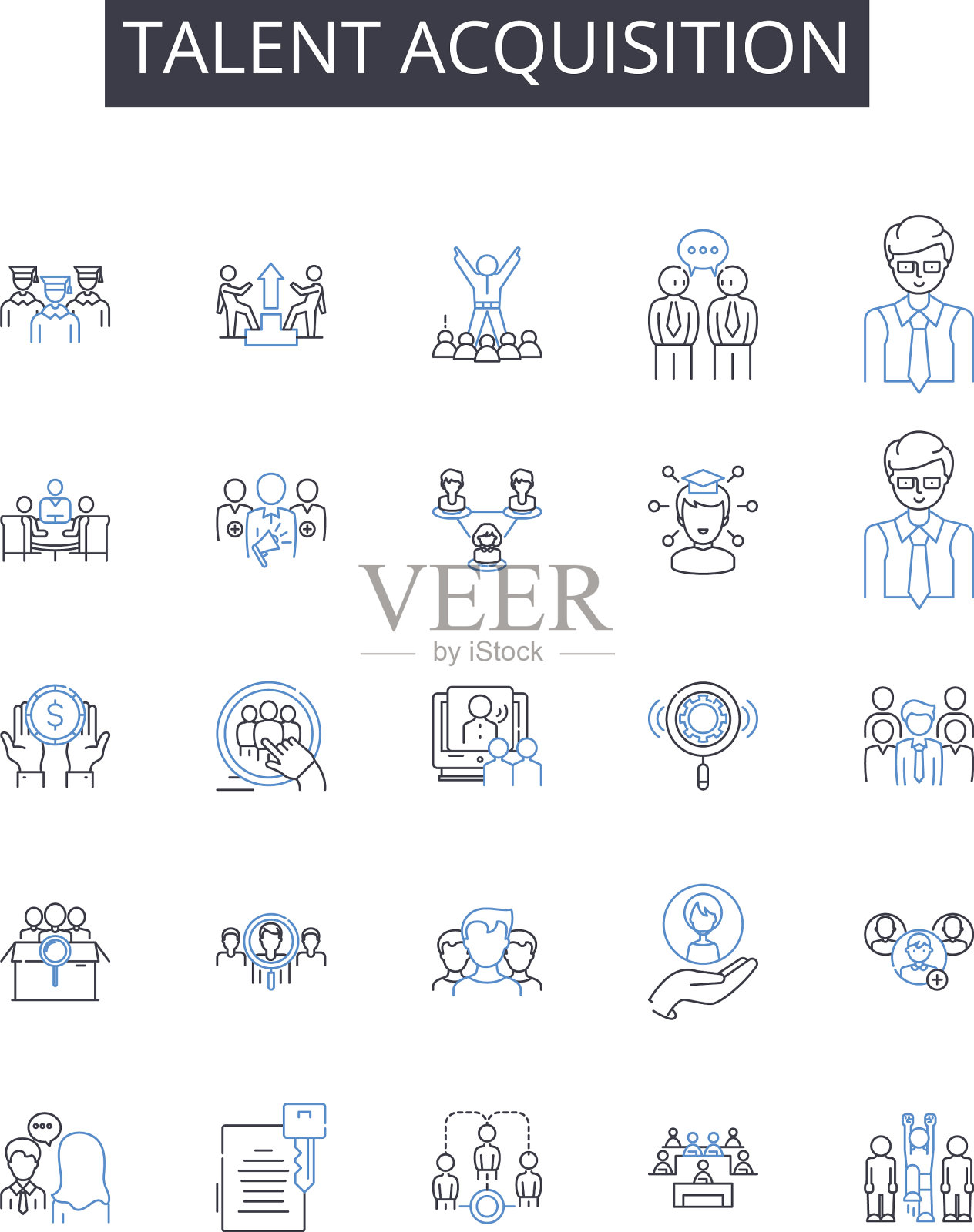 人才获取线图标收集图标素材