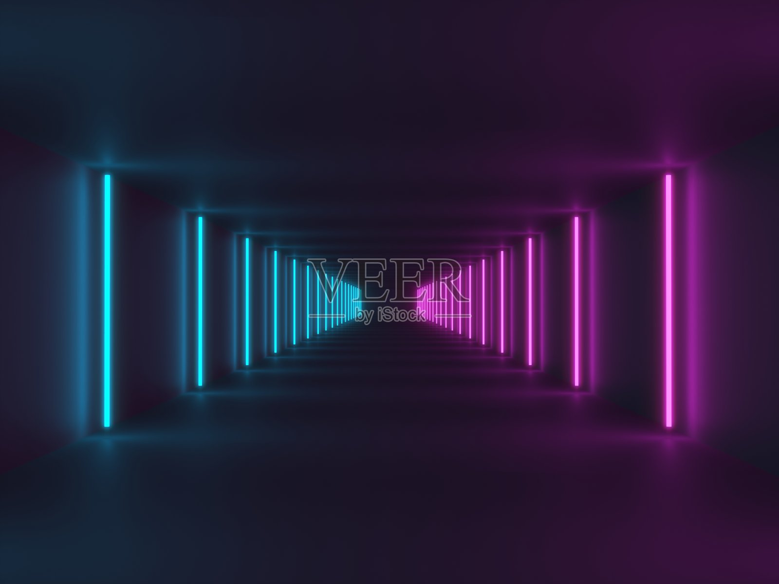 抽象的霓虹背景与发光的线条照片摄影图片