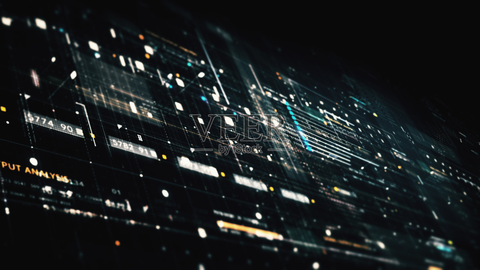 先进的数据矩阵模拟UI背景照片摄影图片