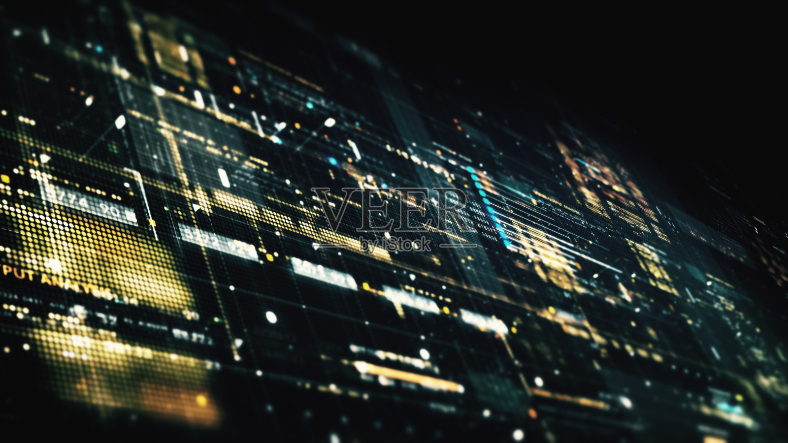 先进的数据矩阵模拟UI背景照片摄影图片