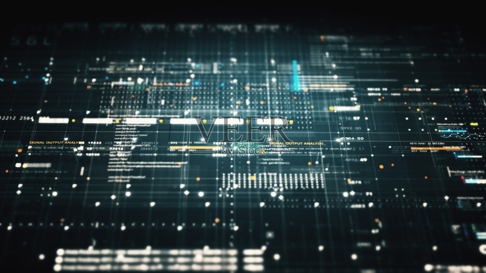 先进的数据矩阵模拟UI背景照片摄影图片