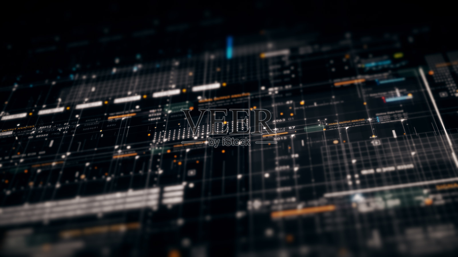 先进的数据矩阵模拟UI背景照片摄影图片