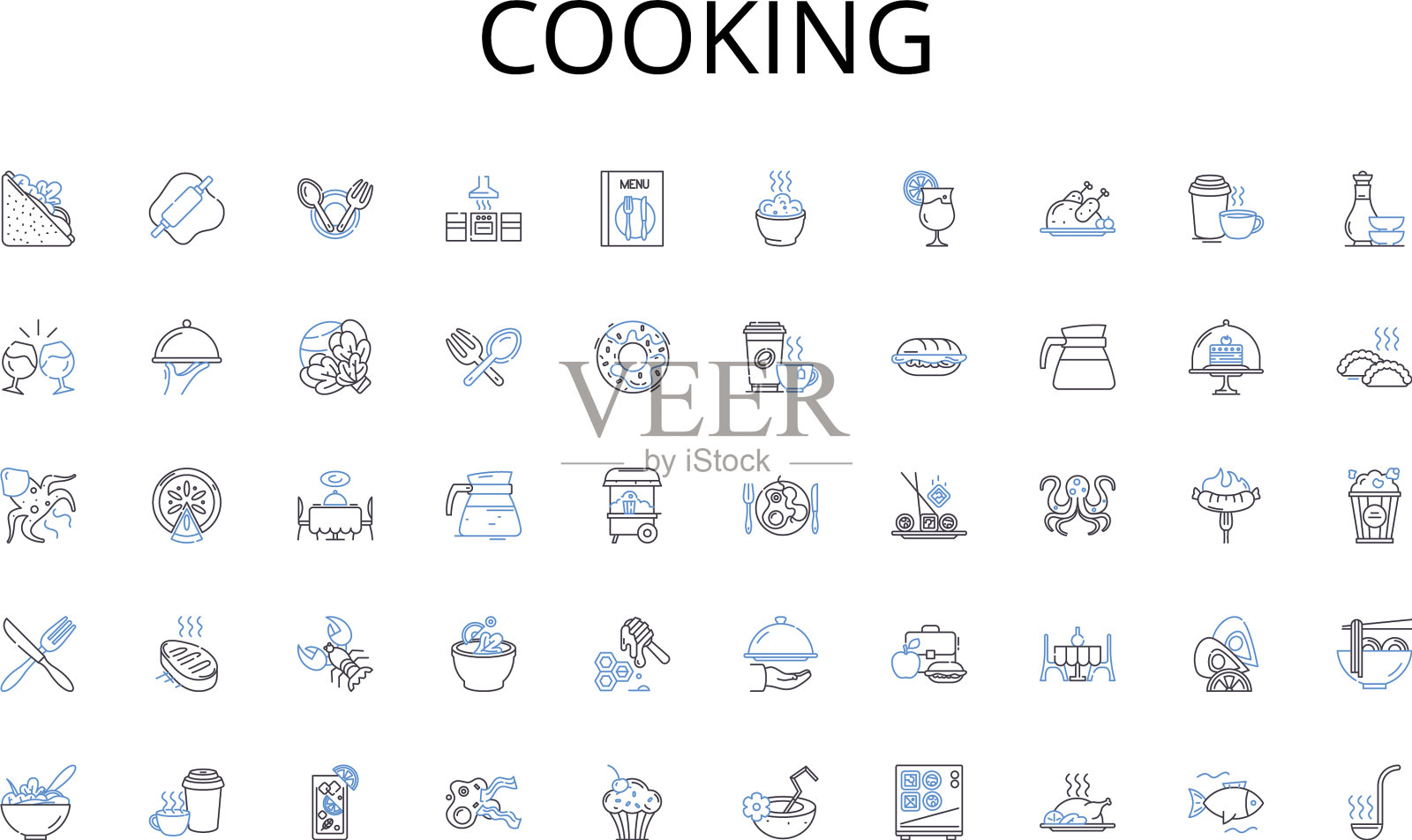 烹饪线图标收集mba管理图标素材