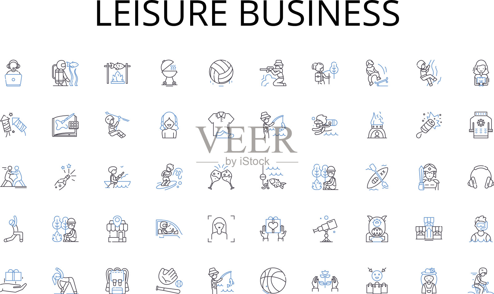 休闲商务线图标集合smartph图标素材